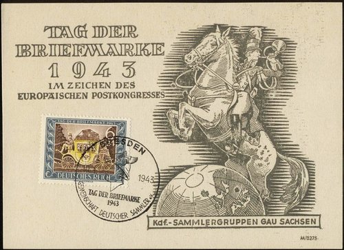 Alemania, 10 de enero de 1943. Tarjeta postal de Primer Día de circulación