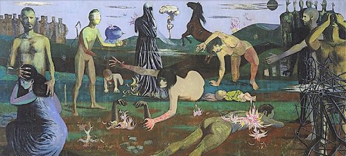 “Prízrak”, año 1958, la inquietante pintura de Ladislav Guderna. Este óleo también se conoce como “Paz” o “Revelación”, aunque la traducción más literal sería “Espectro”