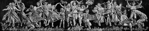 “En recuerdo de la liberación del Ejército soviético” (Osvobození sovětskou armádou). Obra de 1955 de Adolf Zábranský. Grafito sobre cartón