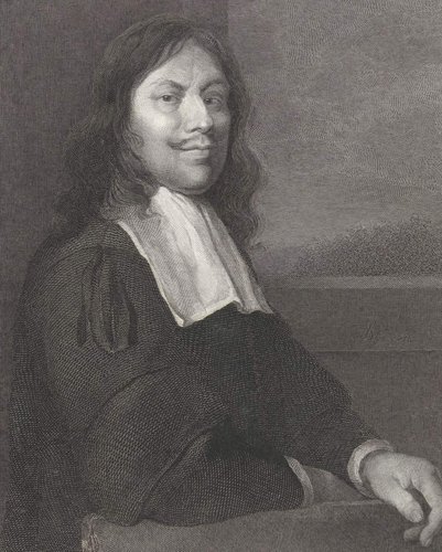 Grabado a buril de Johannes van der Kellen, a partir del autorretrato de Jan Steen, 33.4 × 25.4 cm