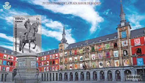 2018-04-19. IV Centenario de la Plaza Mayor de Madrid. Boceto. Baja.jpg