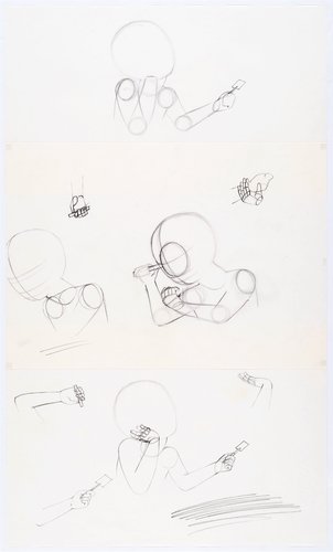 Primeros dibujos de Van der Toorn Vrijthoff en busca de un boceto preliminar convincente