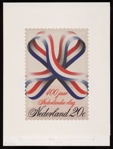 Diseño alternativo de Van der Toorn Vrijthoff para el sello de la bandera neerlandesa de 1972