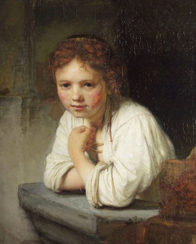“Niña en la ventana” (1645), de Rembrandt. Óleo sobre lienzo, 81.8 x 66.2 cm