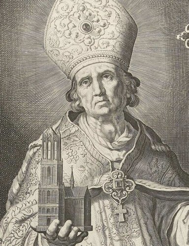 Ampliación del impresionante grabado de Cornelis Bloemaert, que recrea un retrato obra de su padre Abraham Bloemaert