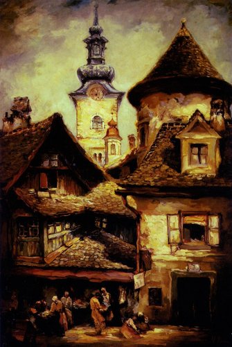 “Dolac” (1938), la pintura al óleo de Vladimir Kirin que Seizinger grabaría para el sello emitido en septiembre de 1943