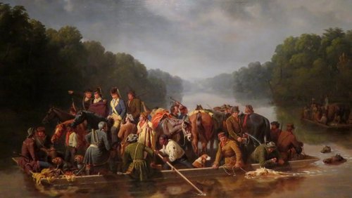 “Marion cruzando el Pee Dee” (1850), de William Tylee Ranney. Óleo sobre lienzo, 188.9 x 127.3 cm
