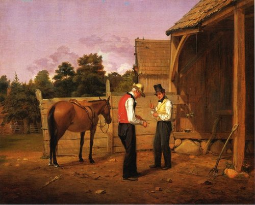“Negociando por un caballo” (1835), óleo sobre lienzo de William Sidney Mount, 76.2 x 60.9 cm