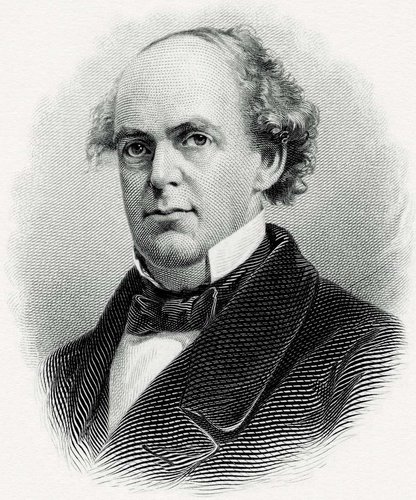 1873, Retrato para el BEP de  Salmon P. Chase, Secretario del Tesoro, a quien Burt había grabado unos años antes al menos dos veces más para distintas compañías