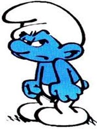 pitufo enfadado