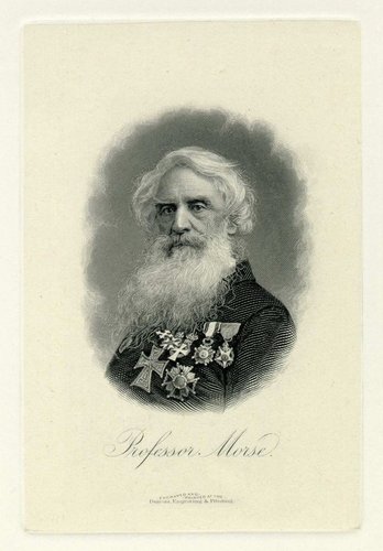 Retrato de Morse que Smillie firmó con fecha de 1877, pero en realidad perteneciente al BEP y que juzgamos una impresión o hasta un regrabado de la talla original de Schlecht utilizada en el billete de 1896