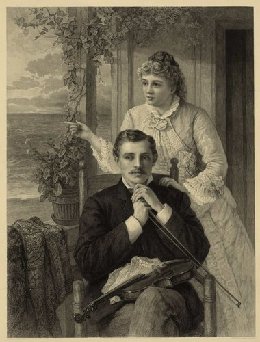 “The response”, grabado de Charles Schlecht (1883) a partir de una obra original de Albert Fitch Bellows