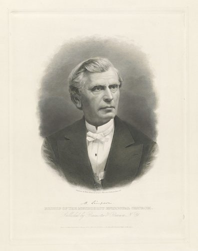 Retrato de Matthew Simpson, grabado a buril por James Bannister en 1875