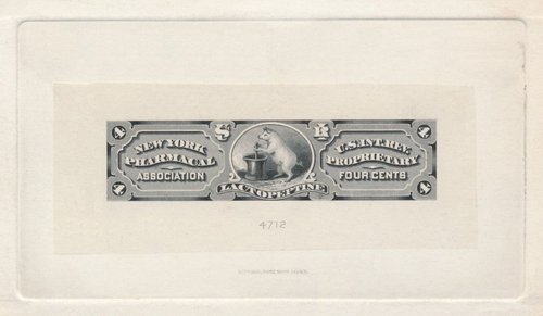 Marcus Baldwin, durante su estancia en la National Bank Note, grabó la viñeta de este sello impositivo de 1877