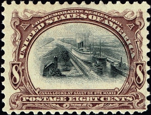 Estados Unidos, 1901, Exposición Panamericana, Esclusas Soo, en Sault  Ste. Marie (Michigan)