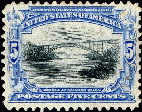 Estados Unidos, 1901, Exposición Panamericana, Puente de acero en las cataratas del Niágara