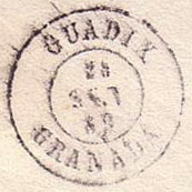 Fechador 1857 tipo 1 Guadix 1859/1865