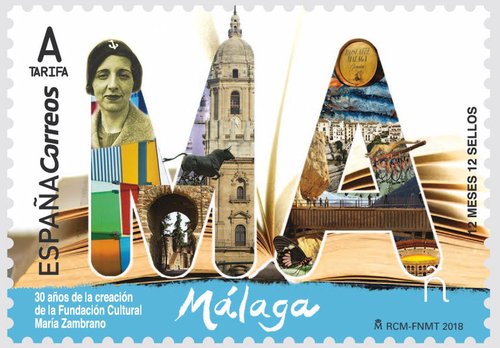 2018-08-01. 12 meses, 12 sellos. Málaga. Boceto. Baja.jpg