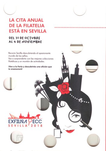 Sevilla. 2018-10-31 al 04-11. Exfilna 2018. ECC2018. Folleto de Correos. Sellos Flamencos. 2.jpeg