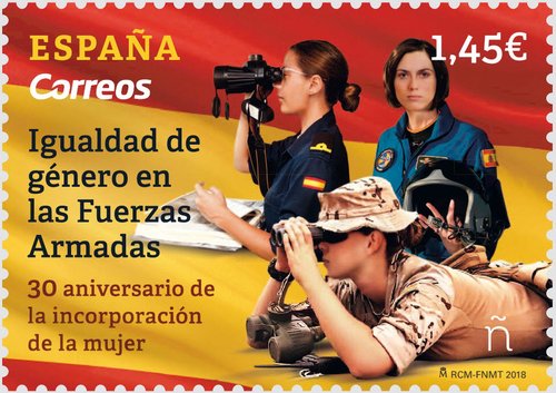 2018-10-11. Igualdad de género en las Fuerzas Armadas. 30 años de incorporación de la mujer en las Fuerzas Armadas. Boceto. Baja.jpg