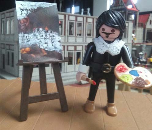 Sevilla. 2018-10-31 al 04-11. Exfilna 2018. ECC2018. Archivo General de Indias. Playmobil 4. Murillo pintando.jpg