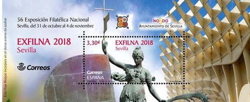 Sevilla. 2018-10-31 al 04-11. Exfilna 2018. Emisiones postales. 01.jpg