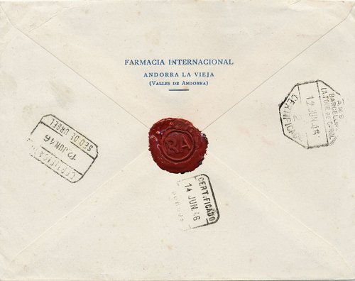 Ambulante. Barcelona. La Tour de Carol. AMB. 2. Certificado. 1946-06-12. Reverso. Baja.jpg