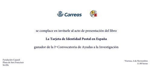 Sevilla. 2018-10-31 al 04-11. Exfilna 2018. ECC2018. Invitación a la presentación del libro. Tarjetas de Identidad Postal. 2018-11-02. Baja.jpg
