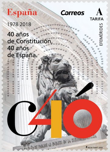 2018-11-09. Efemérides. 40 Años de Constitución, 40 años de España. Boceto. Offset. Baja.jpg