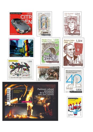 Andorra francesa. Año 2018. Sellos emitidos. Baja.jpg