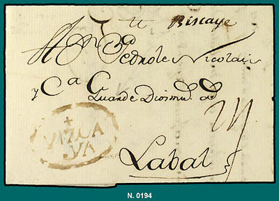1763.- Vitoria tambien a Labal <br />, Igualmente manuscrito Biscaye.