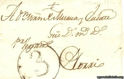 1766- Vitoria a Elorrio sin marca , porteo dentro circulo.