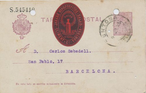 TORTOSA Entero postal