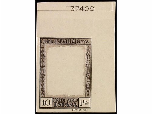 z Gálvez CA. 200-2 y CA 230-43 CTA. 1930. ENSAYOS DE PLANCHA. Centros en negro (3 val.) y marcos en los colores adoptados (14 val.).jpg