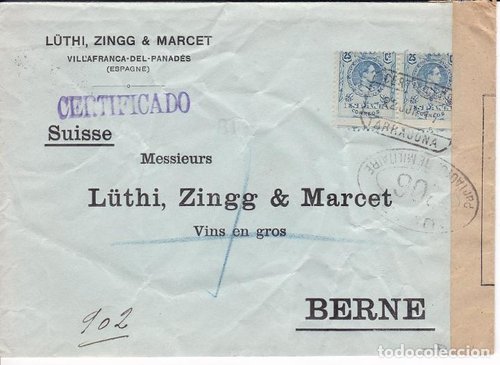VILAFRANCA anverso de carta Luthi