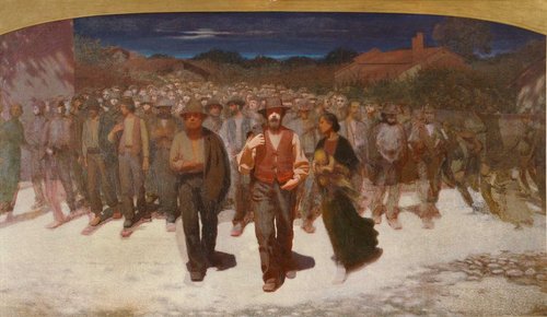 Estudio preliminar de Giuseppe Pellizza da Volpedo, año 1896, para su pintura “El Cuarto Estado” (1901)