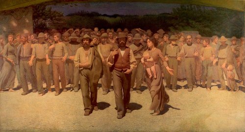 “El Cuarto Estado”, de Giuseppe Pellizza da Volpedo. Óleo sobre lienzo, 545 x 293 cm