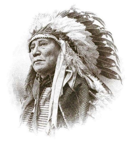 The portrait of Chief Hollow Horn Bear, engraved by L.S. Schofield.jpg