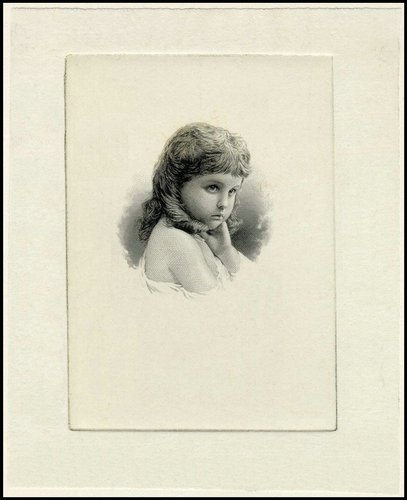 “Retrato de niña” (1877), grabado de George F. C. Smillie en sus primeros años