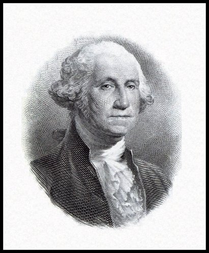 George F. C. Smillie grabó este Washington inacabado de Gilbert Stuart (1796), retrato utilizado a partir de 1918 en el billete de 1 dólar norteamericano y que ha llegado hasta el presente