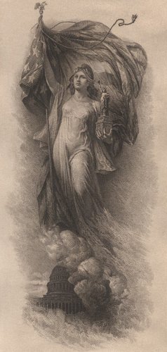 Alegoría de la libertad, grabado de G. F. C. Smillie de 1919