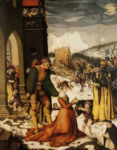 Decapitación de Santa Dorotea (1516), de Hans Baldung Grien. Pintura al temple sobre tela, 78 x 61 cm