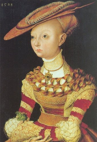 “Retrato de una jven sosteniendo un helecho” (1528), de Lucas Cranach
