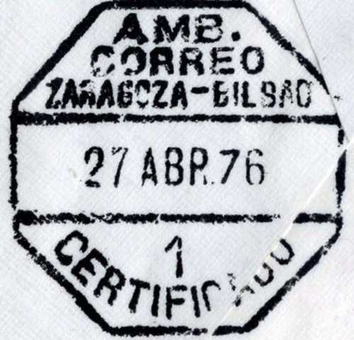 Ambulante. Zaragoza-Bilbao. Correo. 1. 1976-04-27. Baja.jpg