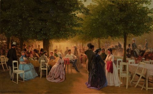 “Čtvrtek ve Stromovce”, de Viktor Barvitius; óleo sobre lienzo, 101 x 63 cm