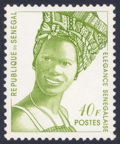Senegal, 1995, Elegancia senegalesa. Varios valores. Sello diseñado y grabado por Pierre Schopfer; calcografía