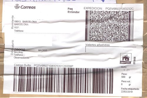 Etiqueta Grande. Nueva. Paq Estándar. No indica (Barcelona, sin precisar). 262868. Domicilio. Sin franqueo. 10x14,5. 2019-02-22. Baja.jpeg