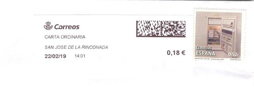 Etiqueta térmica digital. Nueva. San José de la Rinconada. Carta ordinaria. 2019-02-22. 14.01. 4,1x10. 0,18 euros. Sobre.jpeg