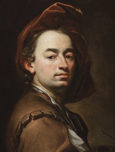 Autorretrato, de Petr Jan Brandl, sobre 1700. Óleo sobre panel, 73 x 55 cm