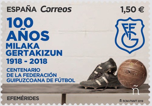 2019-03-18. Efemérides. Centenario de la Federación Guipuzcoana de Fútbol. Boceto. Baja.jpg